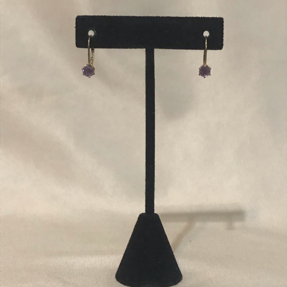 Gold plated with amethyst earrings
